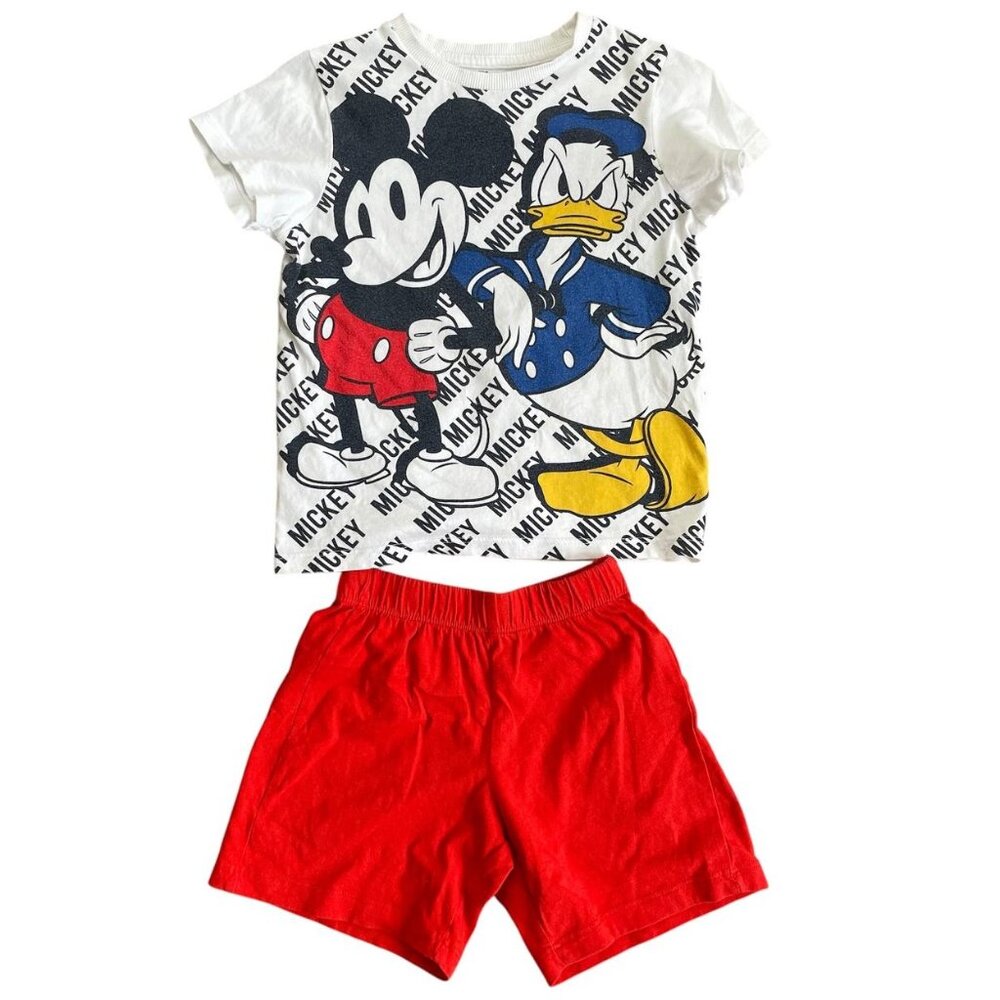 Disney Mickey and Friends T-Shirt & Shorts, white red